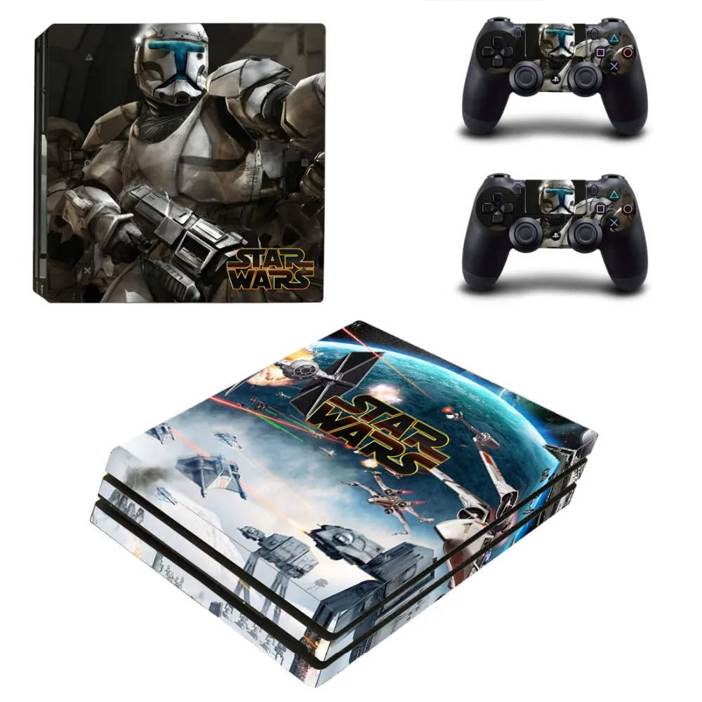 Звездные войны PS4 Pro наклейка для кожи виниловая наклейка для консоли Playstation 4 и 2 контроллеров PS4 Pro наклейка для кожи