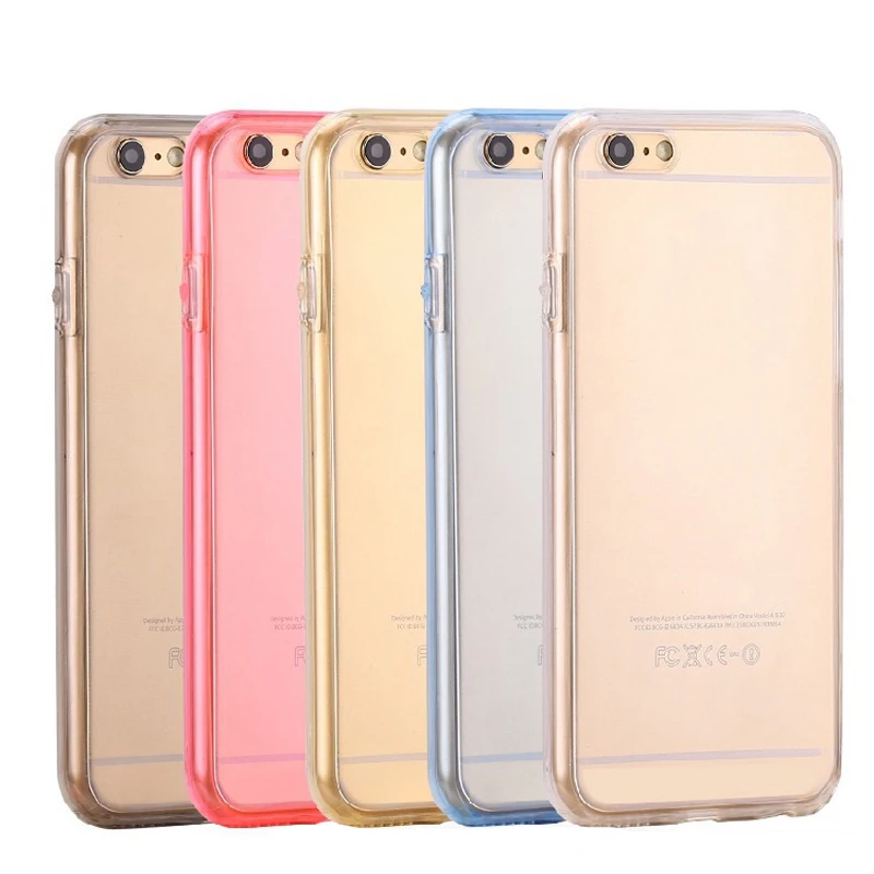 Прозрачный ТПУ полный корпус мягкий чехол для iPhone 6 6s 7 8 X силиконовый защитный