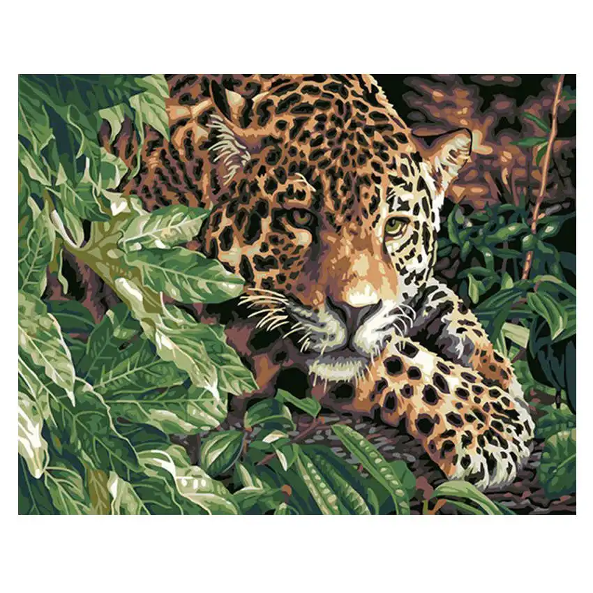 animal painting 12 Милая собака, картина, настенные картины по номерам, сделай сам, лошадь, масло, животное, рисунок по номерам для гостиной, олень, домашний декор, кошка, искусство - Цвет: animal painting 12