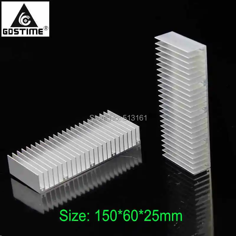 2 шт. алюминиевый радиатор для рассеивания тепла 150x60x25 мм|heat sink radiator|aluminum heatsinkheat |