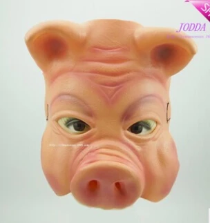 Свинья Маска Половина Уход за кожей лица маска Ужасы комедия Halloween Masquerade латекс