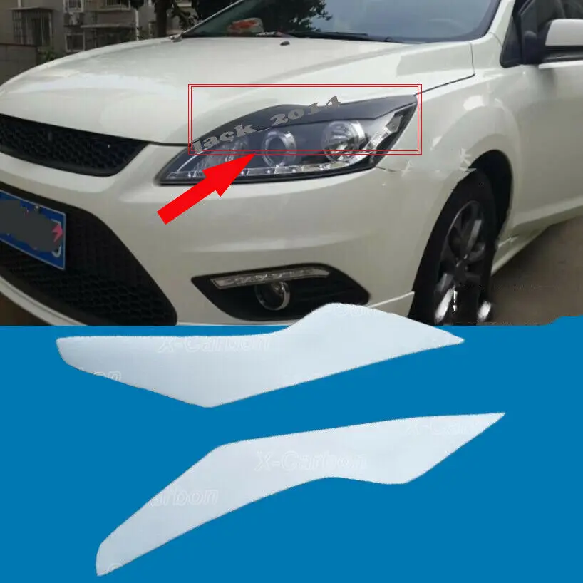 Белый черный чехол для фар бровей веки подходит 2009 2010 2011 2012 Ford Focus ST хэчбек |