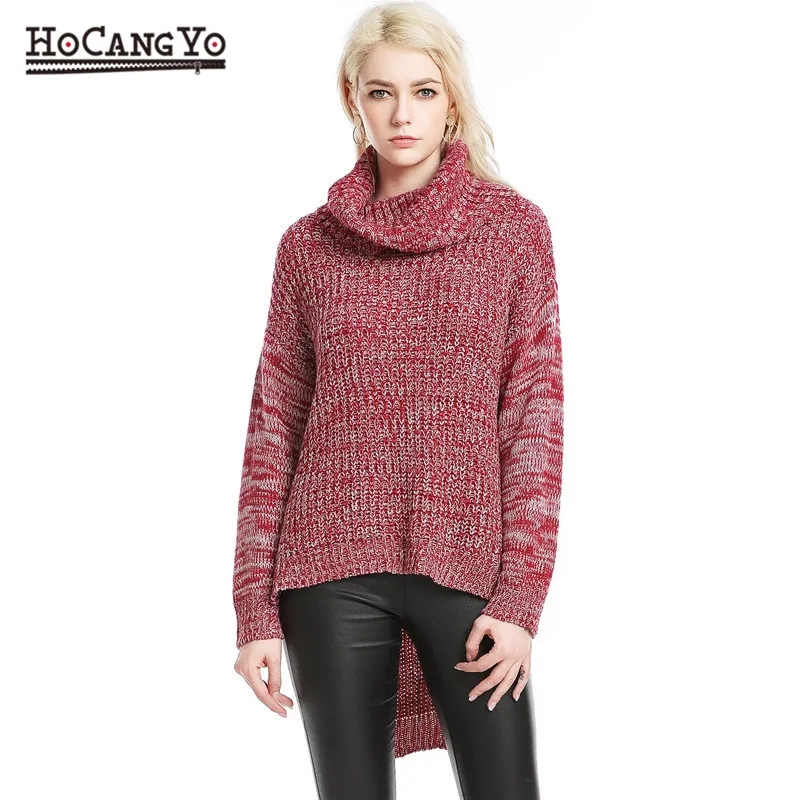 Fashion NEW Autumn Winter Long-Sleeved High-Neck Sweater Thick Knitted Pullovers Plus Size Knitwear Women's Turtleneck Clothes | Женская