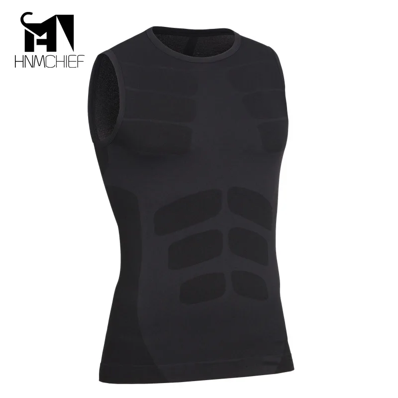 Жилет мужской компрессионный базовый слой без рукавов под Топ майка для фитнеса