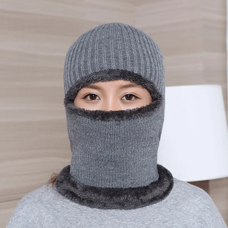 Одноцветные Универсальные женские и мужские зимние шапки skullies модные теплые