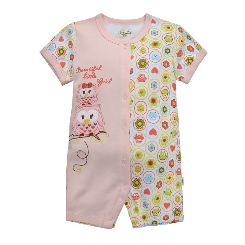 CUTE BABY CLOTHES Owl baby rompers Outfits Cotton girls clothes pink jumpsuits one-piece shirt | Мать и ребенок