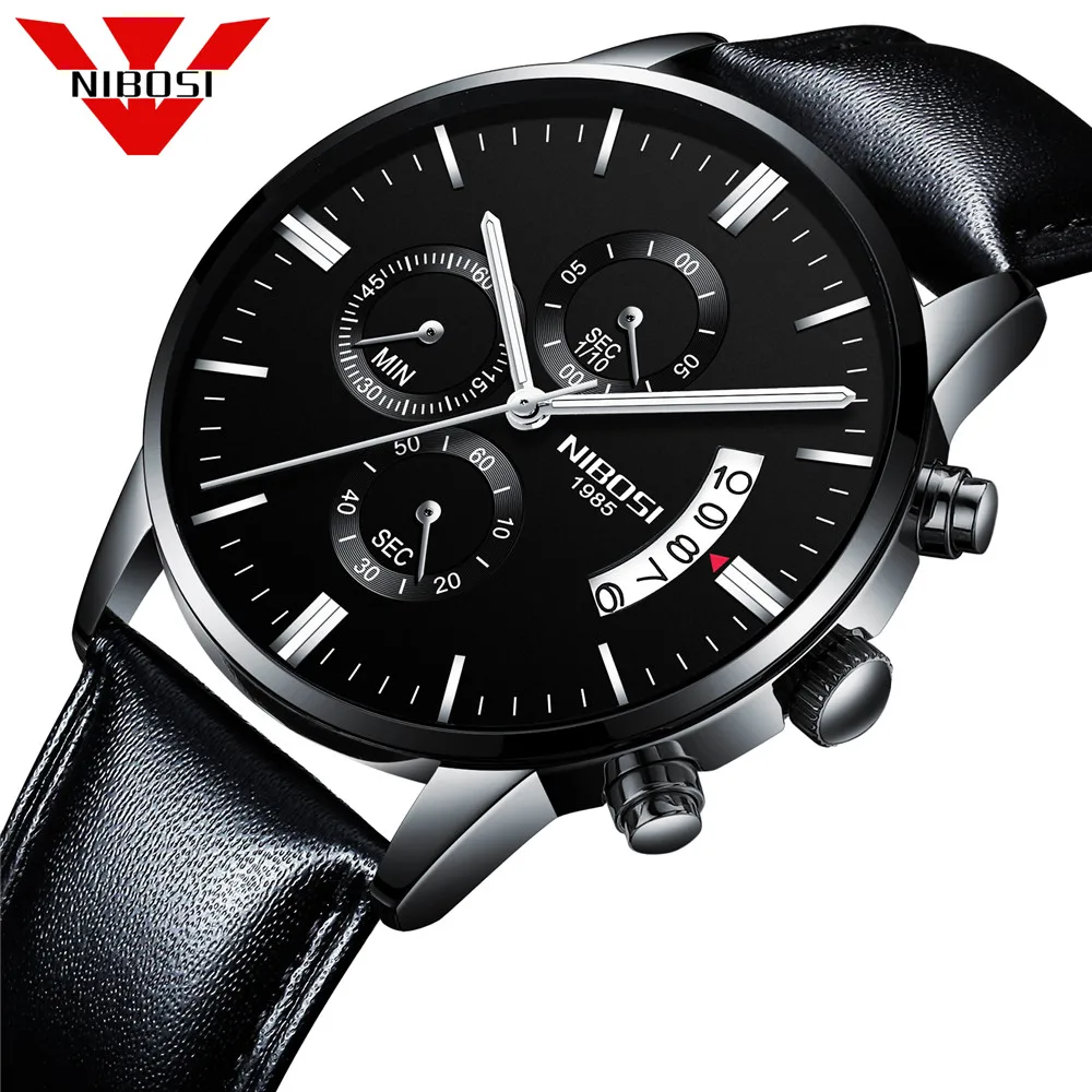 

NIBOSI Men's Watch Luxury Top Brand Luxury Fashion Watches Relogio Masculino Military Army Watches Analog Quartz Wristwatches