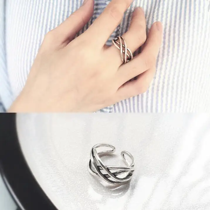 Богемные винтажные серебряные цветные кольца для женщин Bijoux модные регулируемые