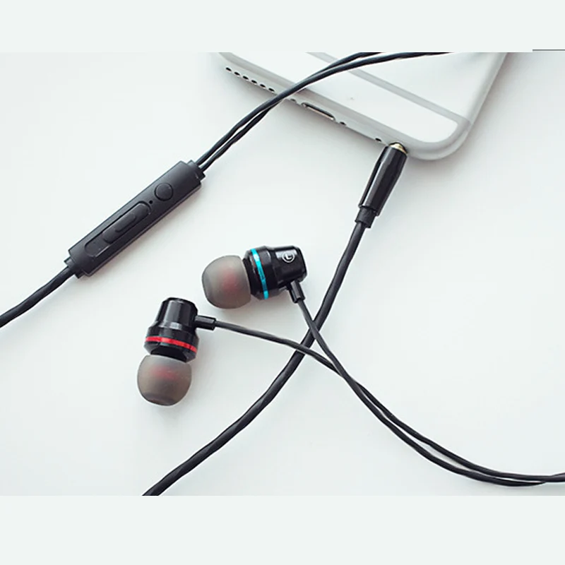 Профессиональные металлические наушники в ухо проводные 3 5 мм тяжелый бас звук