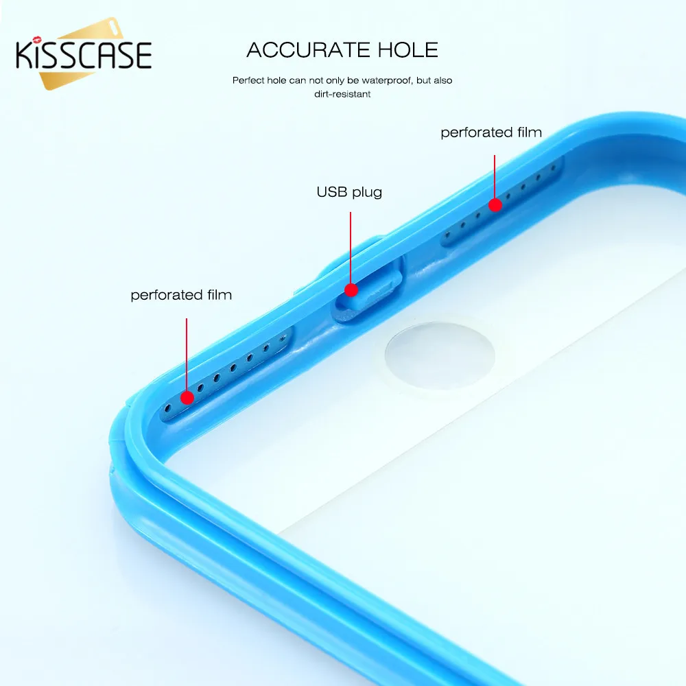 Силиконовый водонепроницаемый чехол KISSCASE для iPhone 5 SE 5S 6 S мягкие чехлы телефонов 7