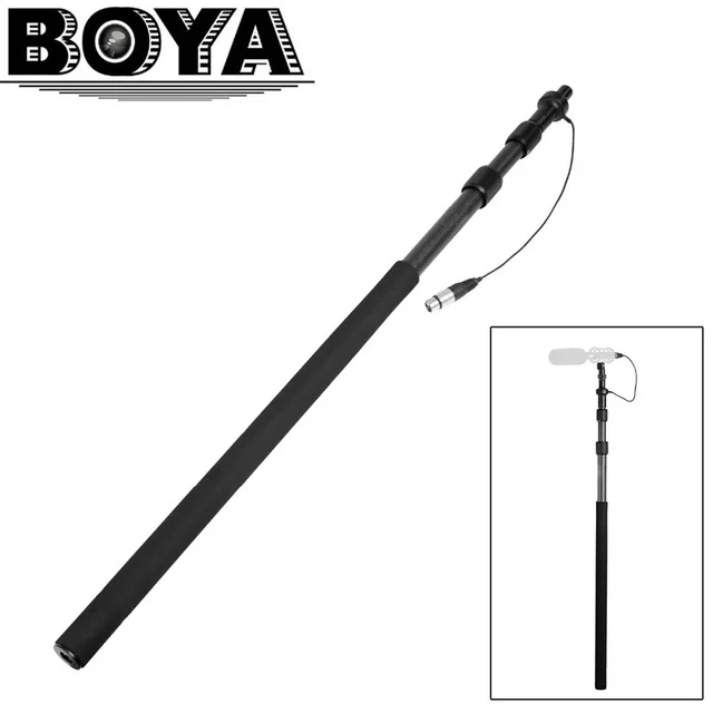 BOYA BY PB25 углеродного волокна микрофон Boompoles с внутренним XLR кабель 1 м (3 3 &quot) до 2 5 (8