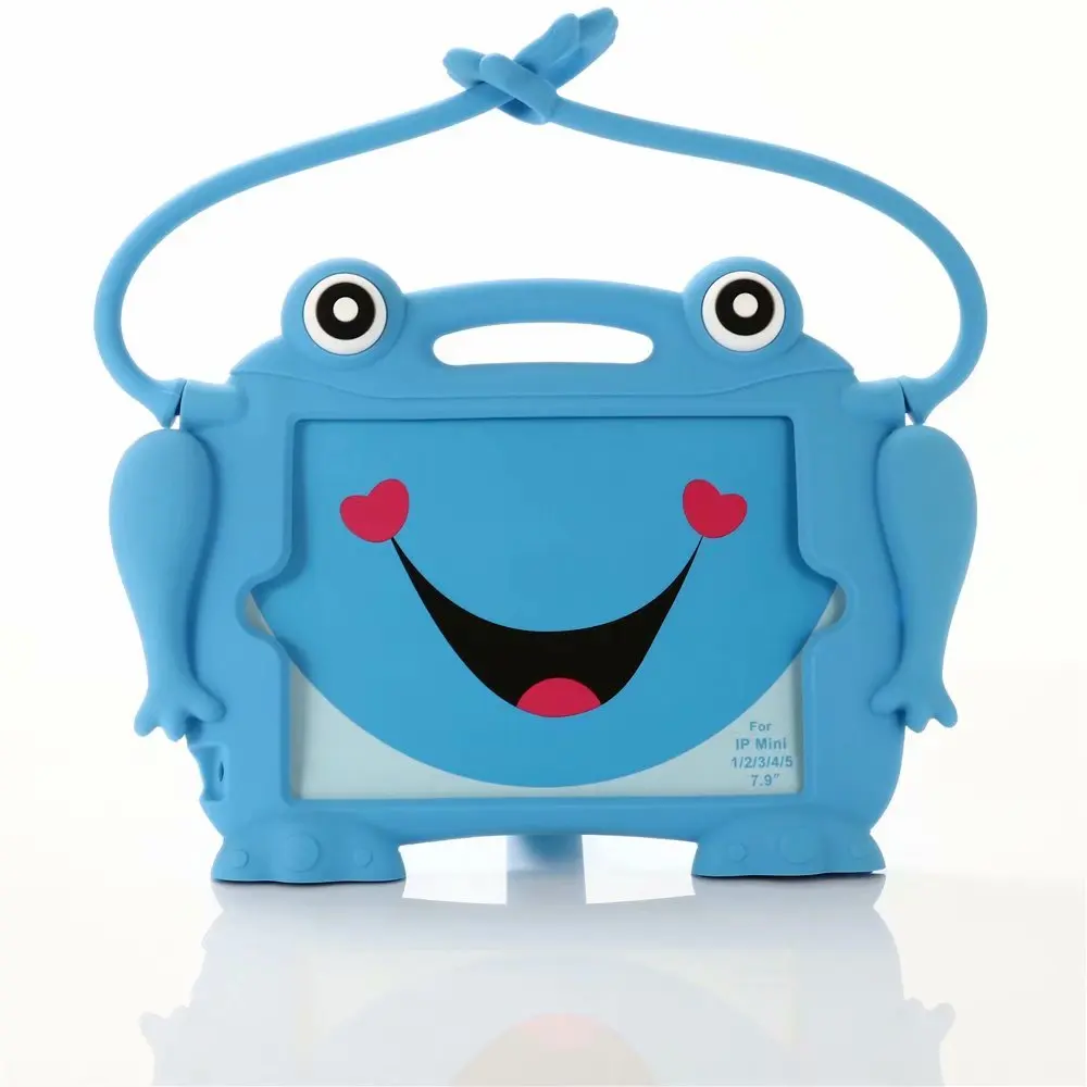 Дети Безопасный силиконовый лягушка ударопрочный Стенд Ручка чехол для ipad mini
