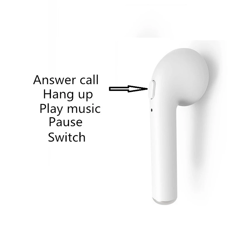 I7 i7s TWS Беспроводные Bluetooth 5 0 наушники вкладыши Наушники с микрофоном для iPhone samsung