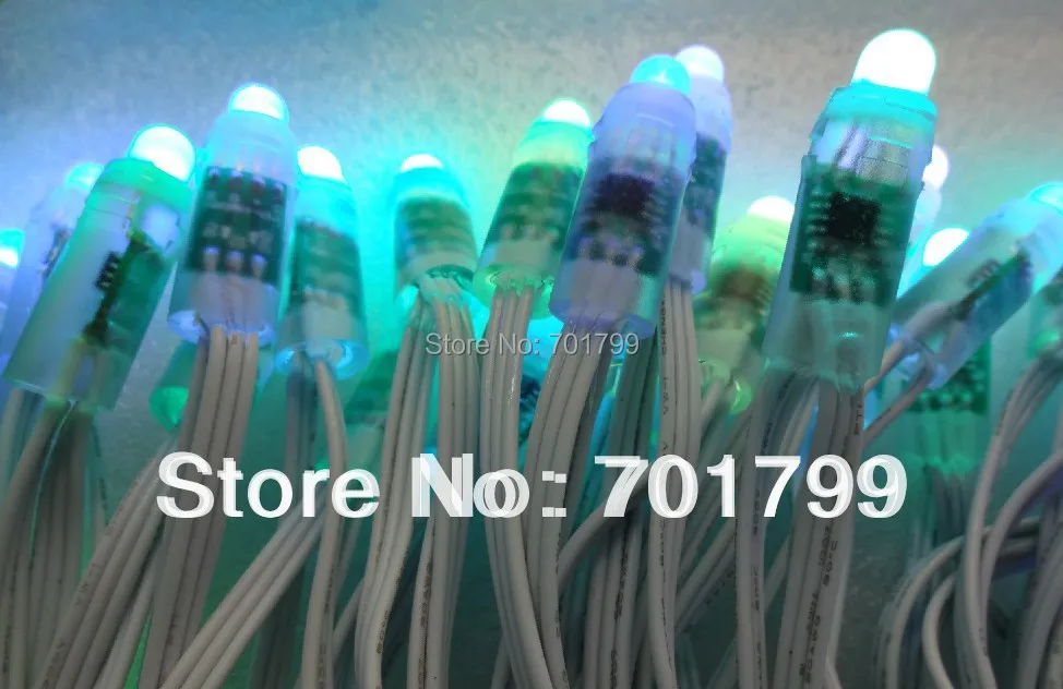 100 шт. 12 в пост. Тока мм WS2811 led pixel node с полностью белый провод (20AWG) класс IP68|ip68