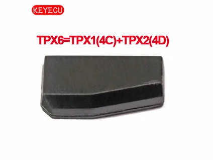

Keyecu Car Key Chips, Transponder Chip Carbon TPX6 = TPX1(4C)+TPX2(4D) Can Repeatedly Copy 2 In 1
