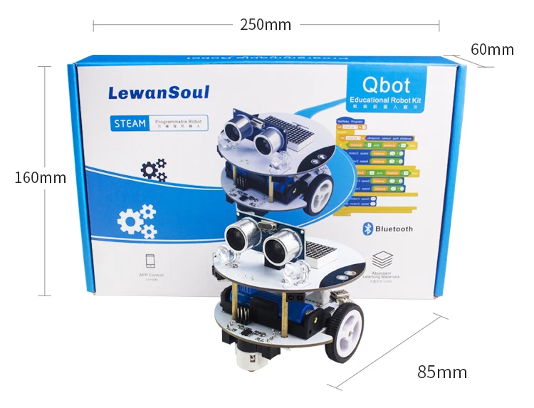 2в1 Arduino Scratch Qbot умный робот автомобильный комплект программируемый с
