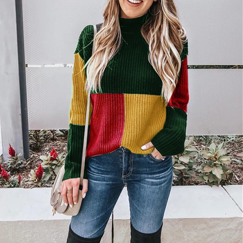 Fashion Women Turtleneck Sweaters Autumn Winter 2018 Pull Femme Hiver Jumpers European Casual Female oversized sweater | Женская одежда