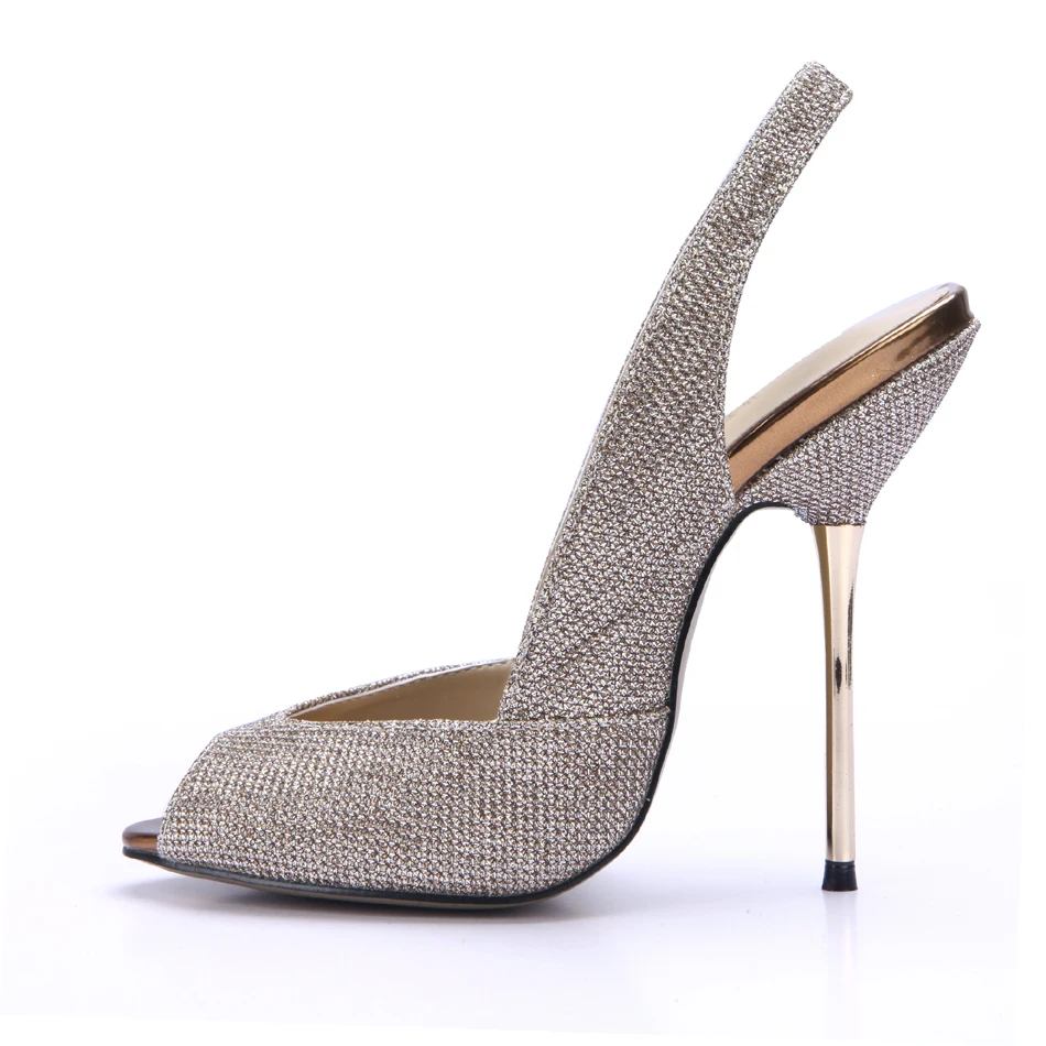 Пикантные туфли для невесты Вечерние открытый носок с ремешком на пятке каблуке