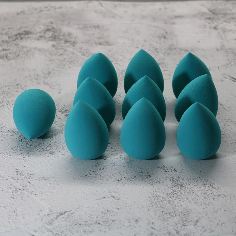 10pcs puff Hzm 1 шт. Гладкий косметический спонж для сухого влажного использования макияж основа губка красота уход за лицом инструменты аксессуары форма капли воды YA320 - Цвет: 10pcs puff