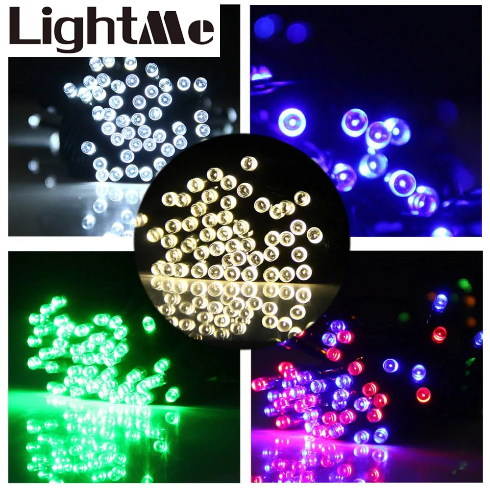 Colorful 15m 100 LEDs Solar String Light IP65 Water Resistant Christmas Props Xmas Tree New Year Decors Festival Supplies | Лампы и