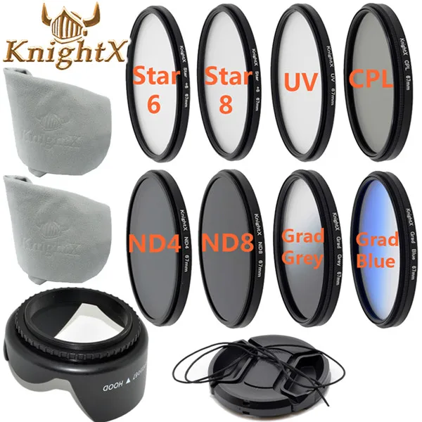 8 Filter 12in1 C KnightX крупным планом макрообъектив SLR Комплект UV CPL градиентный фильтр для canon 600d 700d nikon d5200 d5300 d5500 sony 52 мм 58 мм 67 мм - Цвет: 8 Filter 12in1 C