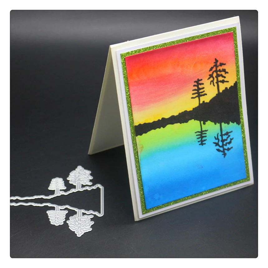 

YINISE Cuts Scrapbook Metal Cutting Dies For Scrapbooking Stencils TREES DIY Album Cards Decoration Embossing Folder Die Cut