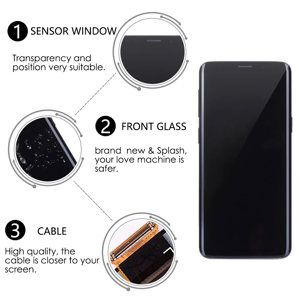5 8 &quotсупер AMOLED для SAMSUNG GALAXY S9 ЖК-дисплей сенсорный экран дигитайзер с рамкой G960F