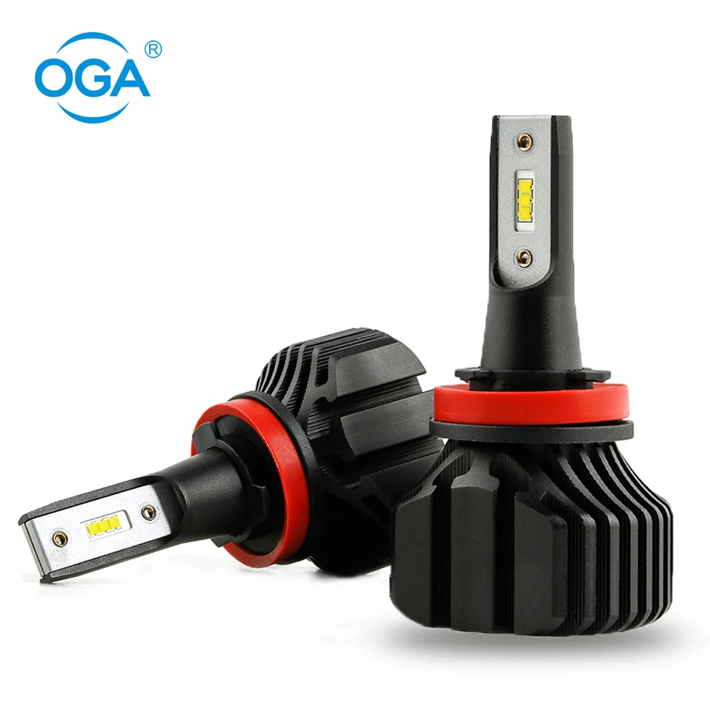 Лампы светодиодные для автомобильных фар 12 В 8000 лм 40 Вт 2 шт.|Передние LED-фары авто|