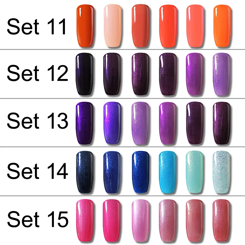 Belle Fille 8 мл гель лак для ногтей набор розовый цвет Soak Off Gel лаки 6 шт./лот Vernis полу