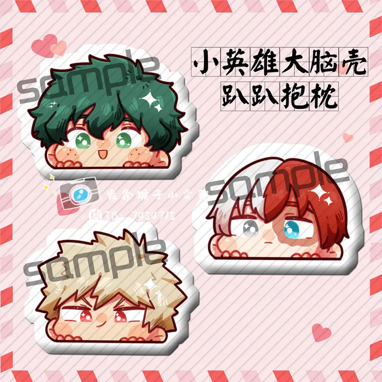 Japanese Anime My Hero Academia Midoriya Izuku Bakugou Katsuki Todoroki Shoto Plush Doll Hanging Toy Pillow Stuffed |