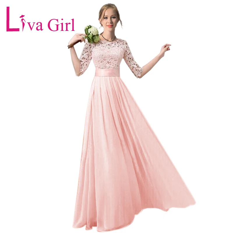 Элегантное Длинное белое кружевное платье макси LIVA GIRL вечерние женские