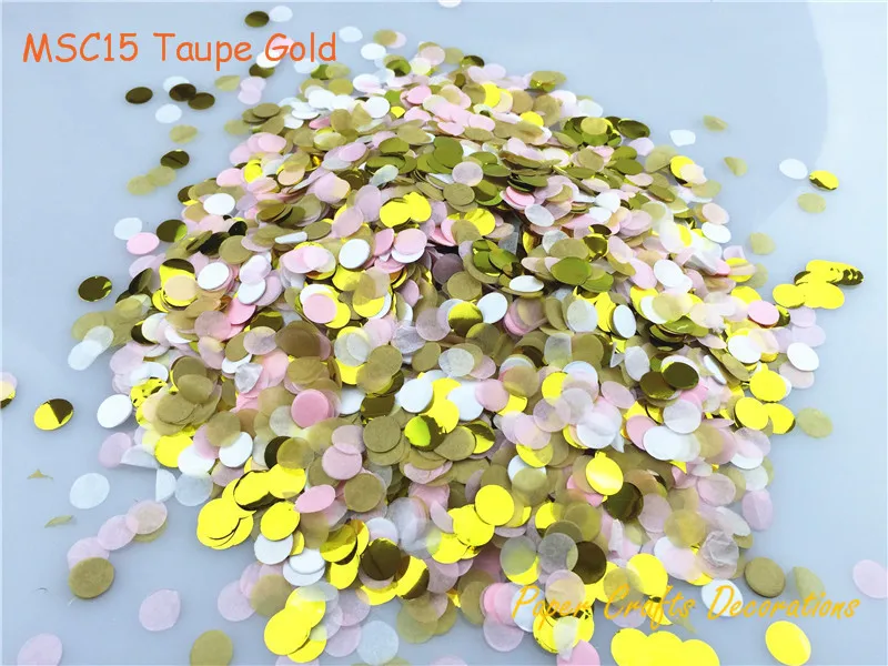 1 см 10 г/пакет смешанных цветов металлической розово Золотое конфетти Золото Мини