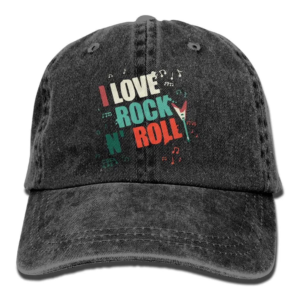SAMCUSTOM i love Rock N Roll 3D креативные вымытые джинсовые шапки для мужчин и женщин на осень