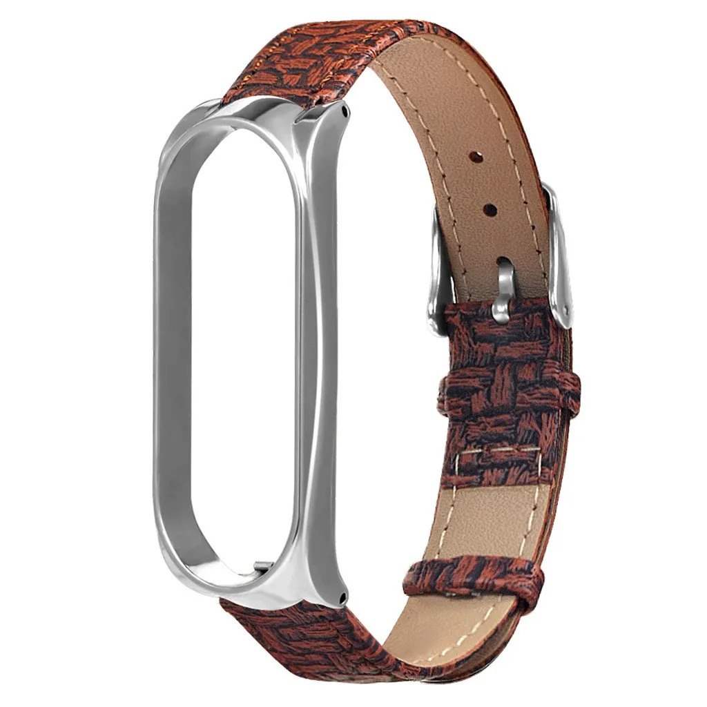 Кожаный ремешок с тканым узором для Xaio mi Band 3, сменный ремешок на запястье Xao mi Xio mi Xiao mi band bnad3, ремешок на запястье