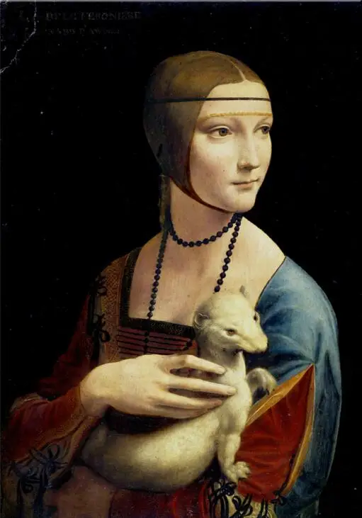 PC7864 Леди с Ermine знаменитой репродукции картин произведение искусства Leonardo Da Vinci холст художественные принты классическое искусство домашний декор - Цвет: PC7864