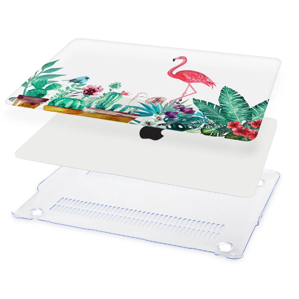 Ноутбук чехол для ноутбука Macbook 12 A1534 Macbook Pro 1" A1706 A1708 Air 13" A1466 A1369 A1932 retina 13 A1502 Фламинго Печатный жесткий чехол