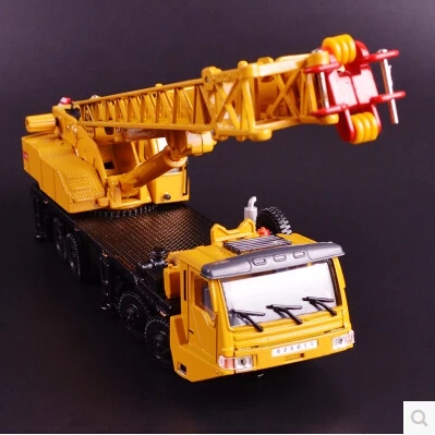 Heavy cranes 1:55 alloy origin truck model lifting 620011 Kaidiwei kids toy Christmas gift free shipping boy yellow |