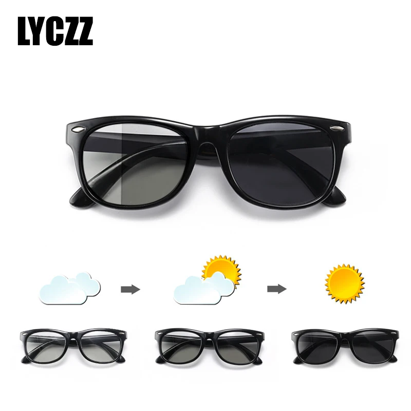 LYCZZ фотохромизм поляризованные Зеркало детские солнцезащитные очки для