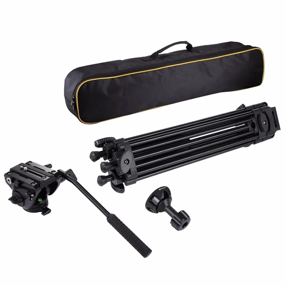 Puluz Heavy Duty видеокамера Алюминий сплав штатив с жидкости Перетащите штатива для Canon Sony цифровых зеркальных фотокамер Nikon SLR Камера