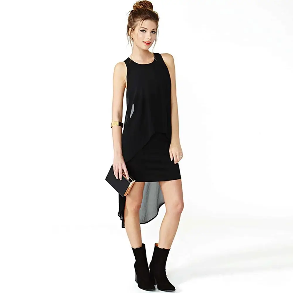 242A6095 Женщины Летняя Мода Краткая Повседневная Твердые О Образным Вырезом Без