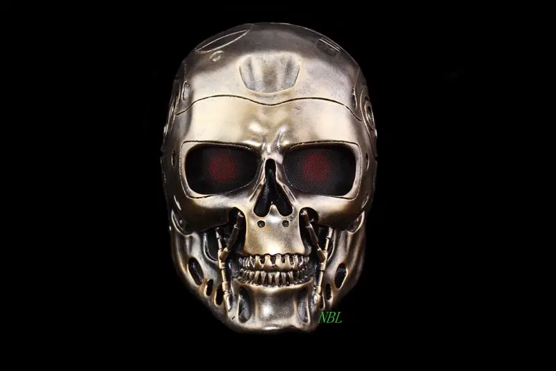 Череп Терминатора страйкбол на все лицо шлем маска Ужас CS Хэллоуин защитный