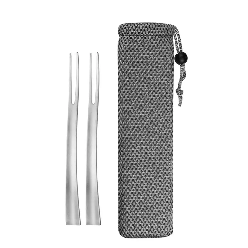 silver 2 pcs JueQi 4/8 шт красочные кухонные вилки из нержавеющей стали для фруктов набор столовых приборов вилка для торта, десертная посуда для закусок чайная столовая вилка - Цвет: silver 2 pcs