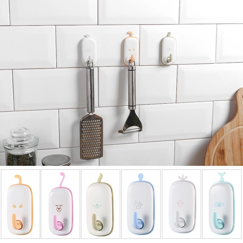 6 шт. вешалка для полотенец в ванную комнату крючок одежды прочный самоклеящийся