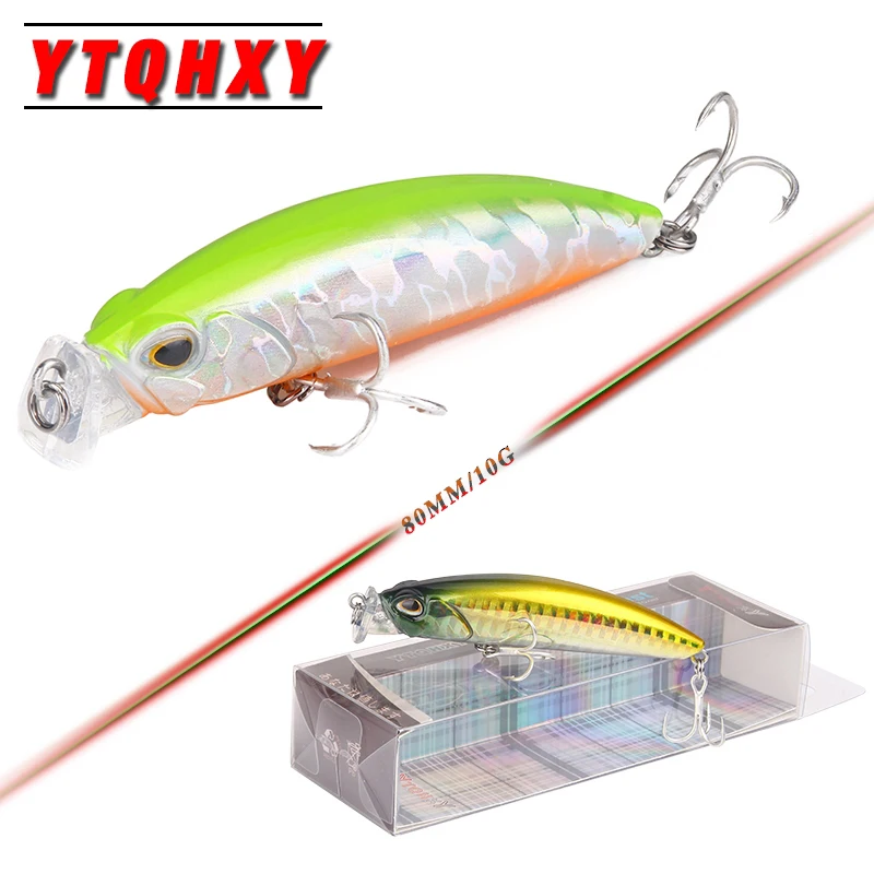 YTQHXY Поппер рыболовная приманка 80 мм 10 г Topwater Isca искусственная жесткая Pesca Leurre Peche