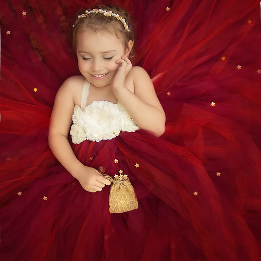 Кружевное платье-пачка для девочек персикового цвета и слоновой кости свадьбы