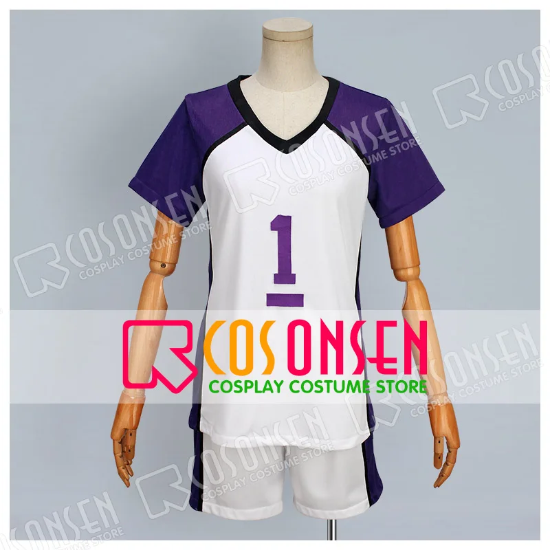 COSPLAYONSEN Haikyuu! Костюм для косплея Shiratorizawa School Wakatoshi Ushijima Трикотажный костюм все