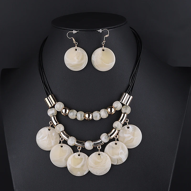 Женский массивный набор украшений Crazy Feng из смолы свадебные аксессуары большой