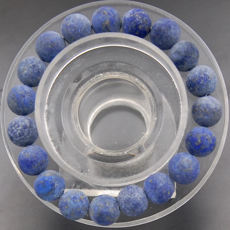 10 шт./лот матовые натуральные драгоценные камни Лазурит Круглые бусины
