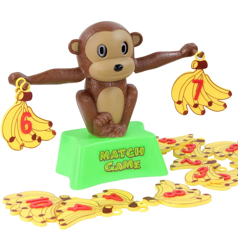 

Match game Board game Monkey Match Math Balancing Scale Number Balance Game Children Educational Toy to Learn add and subtract