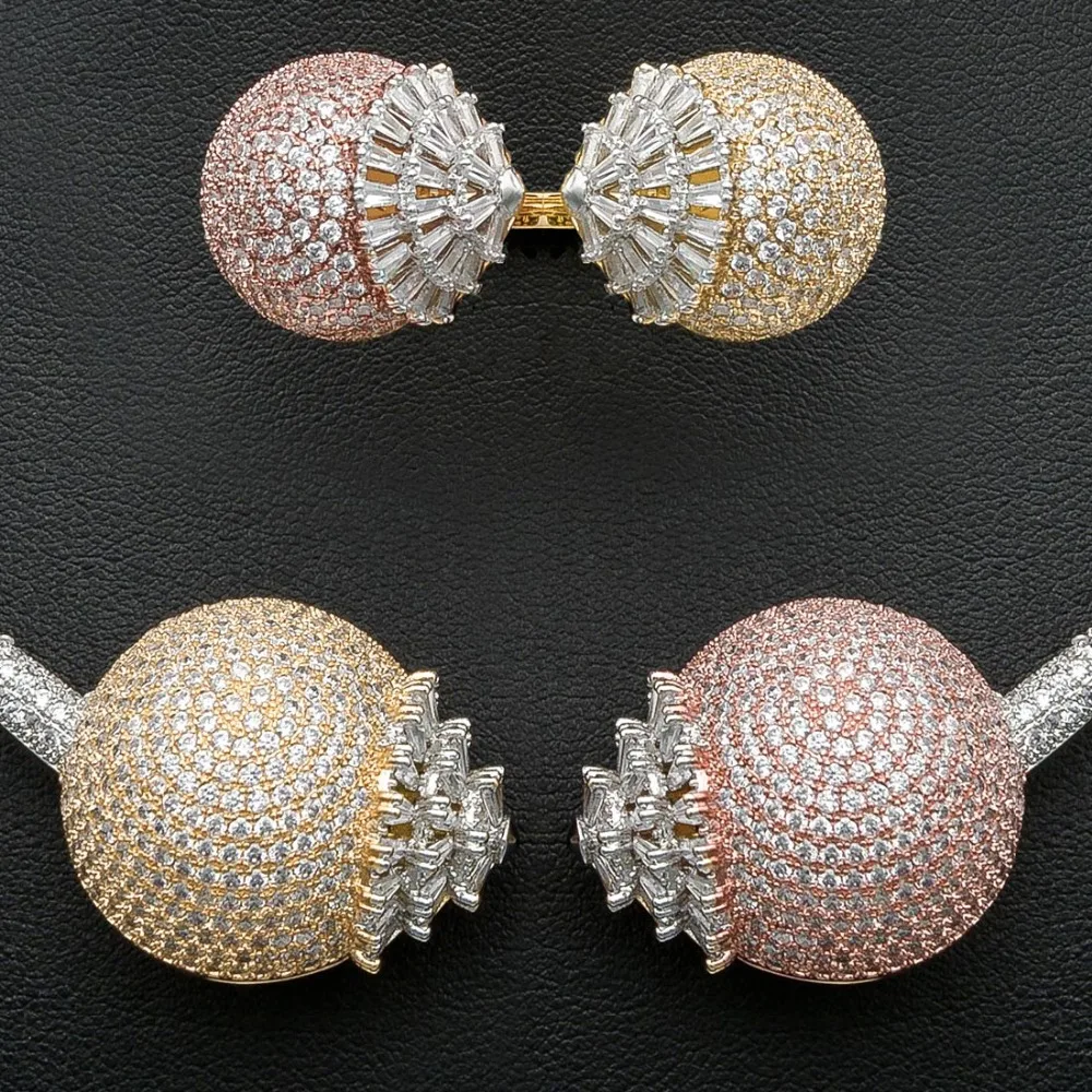 ModemAngel роскошный нежный шар с фианитом медь 3 тона женское свадебное ожерелье